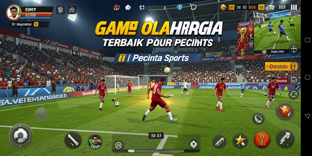 Tampilan gameplay seru dalam 55RT dengan aksi olahraga mendebarkan.