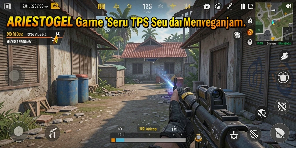 Screenshot dari gameplay ARIESTOGEL yang menampilkan aksi seru.