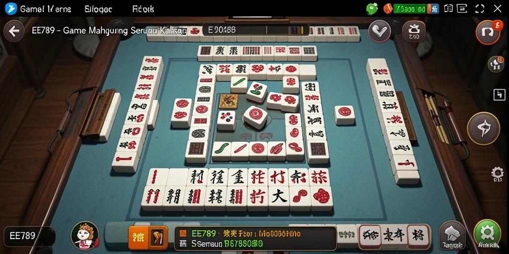 Screenshot gameplay EE789 menunjukkan aksi seru permainan Mahjong.