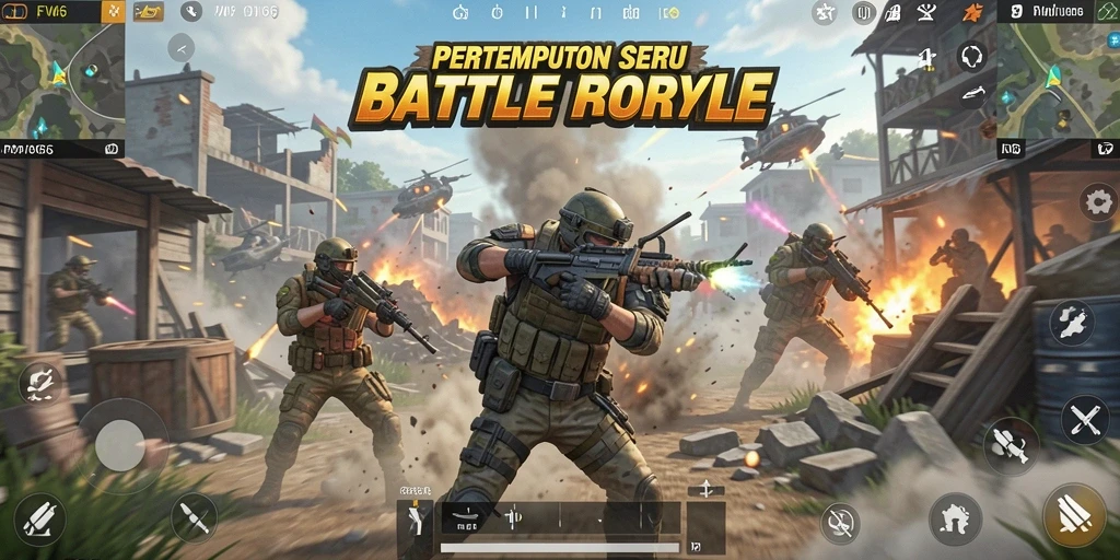 Gameplay intens di FW66 dengan pertempuran Battle Royale yang mendebarkan.
