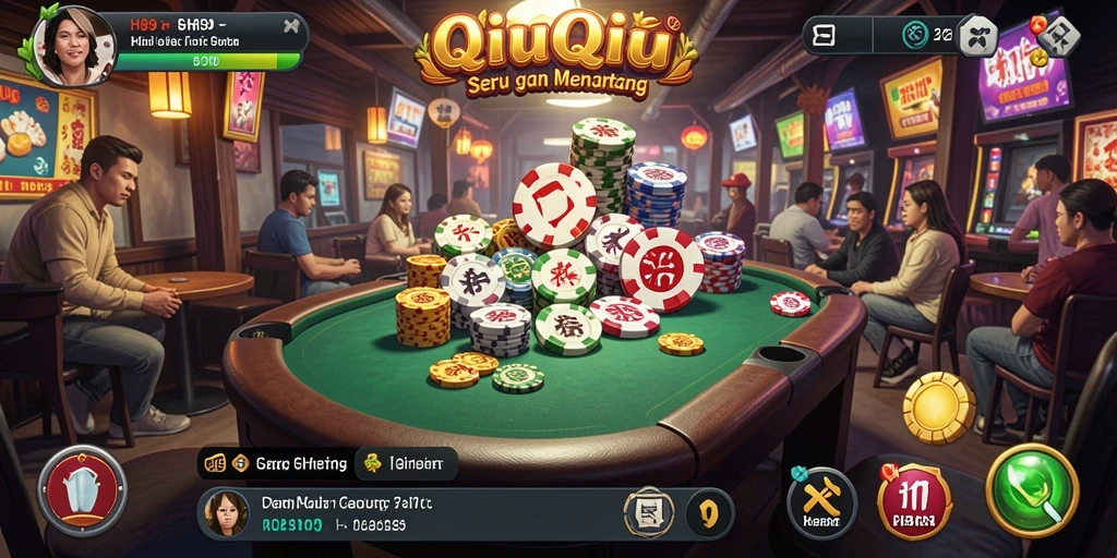 Tampilan gameplay QiuQiu yang menegangkan dan seru di H89.