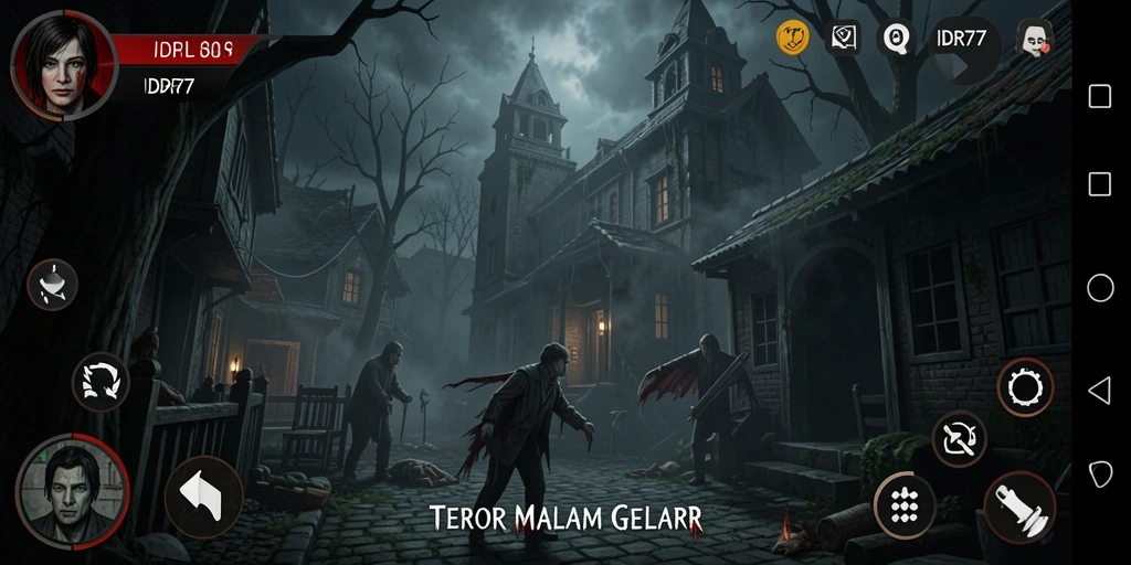 Gameplay seram dalam IDR77 dengan atmosfer terguncang.