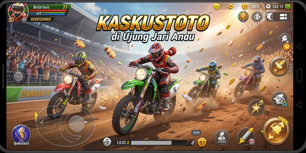 Tangkapan layar gameplay Racing KASKUSTOTO yang mendebarkan.