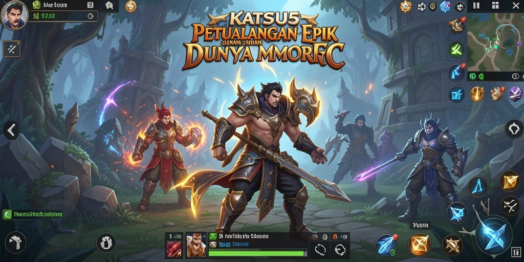 Screenshot gameplay KATSU5 menampilkan pertarungan seru dan karakter yang mendetail.
