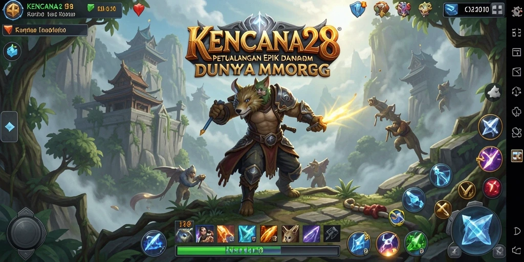 Tampilan aksi seru dalam KENCANA28 dengan karakter berpetualang.