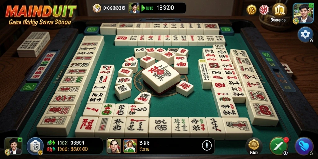 Tampilan menarik dari gameplay Mahjong di MAINDUIT.