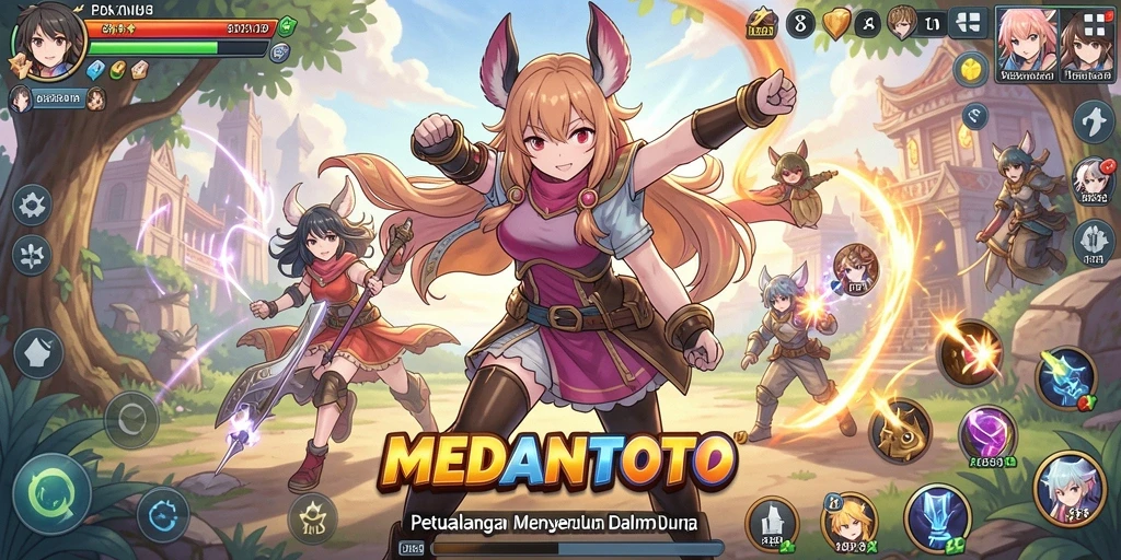 Menampilkan aksi seru karakter dalam dunia Anime yang memukau.