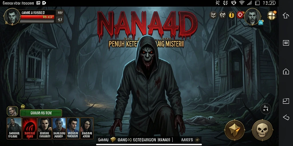 Tampilan gameplay NANA4D yang menegangkan dan menyeramkan.