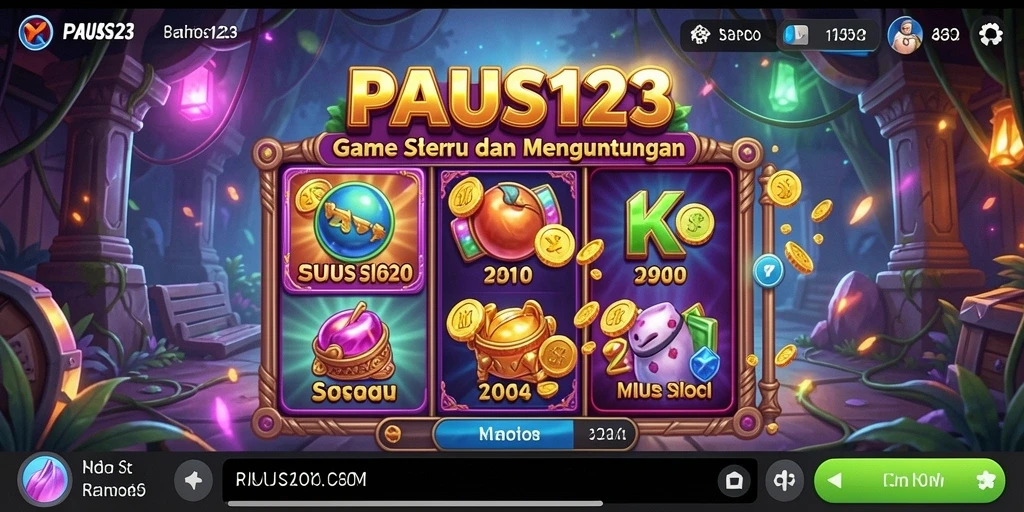 Tampilan gameplay PAUS123 dengan grafis menawan dan tema slot menarik.