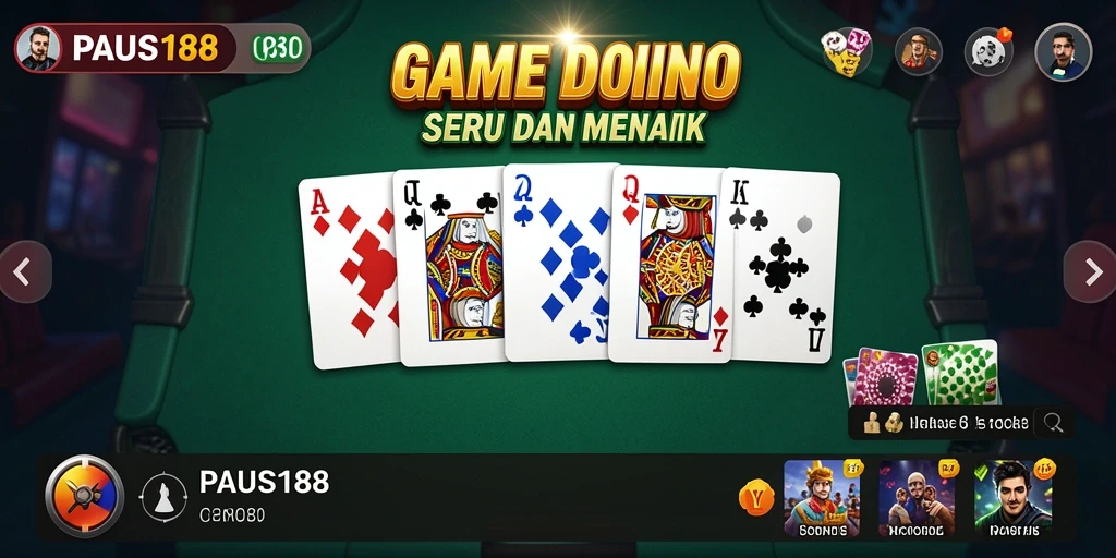 Tampilan gameplay seru di PAUS188 dengan berbagai kartu domino.