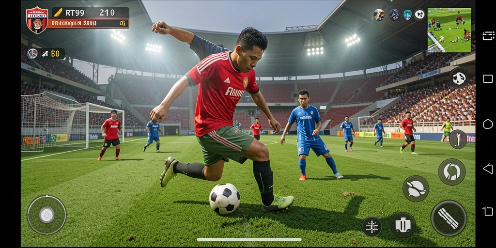 Gameplay RT99 yang menarik dan seru saat bertanding.