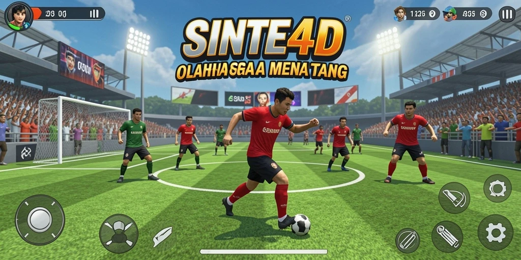 Tampilan gameplay yang mendebarkan dari SINTE4D dalam aksi olahraga.