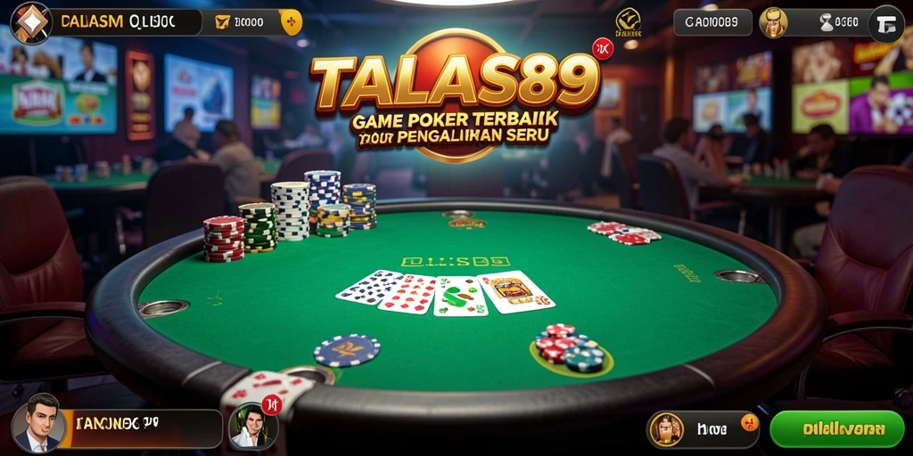 Tampilan gameplay Poker yang seru dan mengasyikkan di TALAS89.